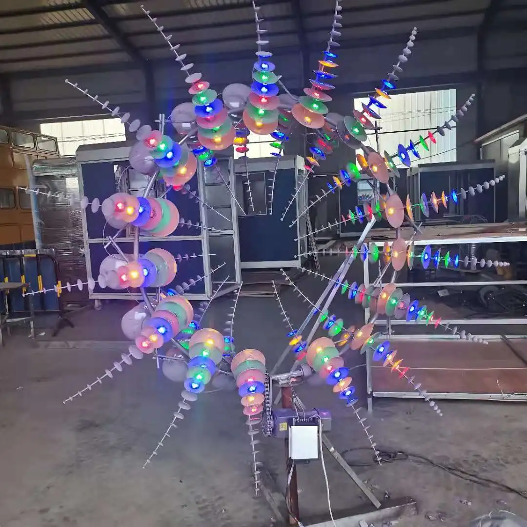 Moulin à Vent Cinétique 3D Métal Laiton – Décoration Jardin Terrasse Pelouse, 95 Cm, Rotation Magique Anti-Rouille