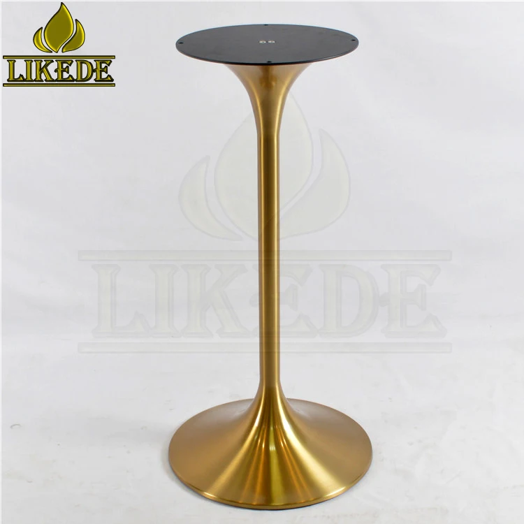 Hot Sale Brushed Gold SS304 Stainless Steel Table Base Elegant Furniture Legs for Bar Tables