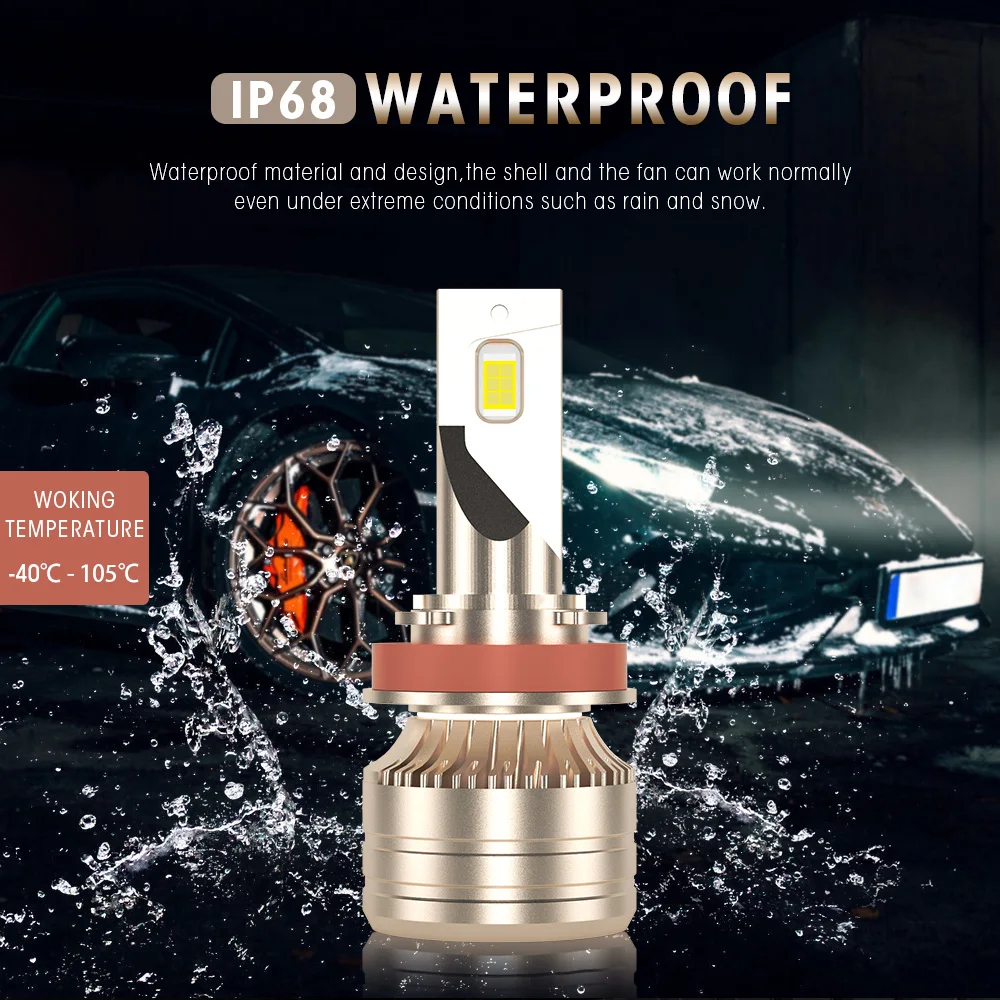 Auto Lighting System XM70 Car LED Headlights Bulb 9005 9006 H1 H4 H7 H11 LED Car Lights Headlamp Bulbs