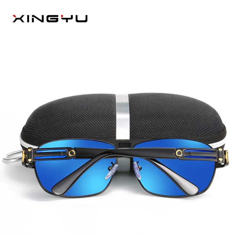 Men's Polarized Metal Frame Pilot Sunglasses