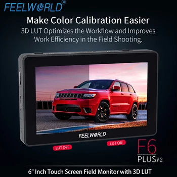 FEELWORLD F6 Plus  V2 6 Inch DSLR Camera Field Touch Screen Monitor with 3D Lut Small Full HD 1920x1080 Dslr Field Monitor product image