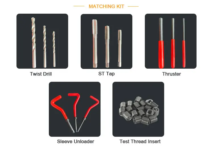 88Pcs Thread Repair Tool Metric Rethread M6 M8 M10 Stainless Steel Kit