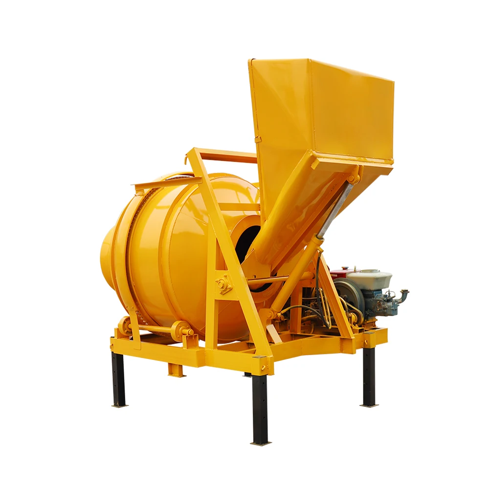 Movable Self Loading Hydraulic Automatic JZC Series Capacity Customizable Diesel Powered Drum Concrete Mixer