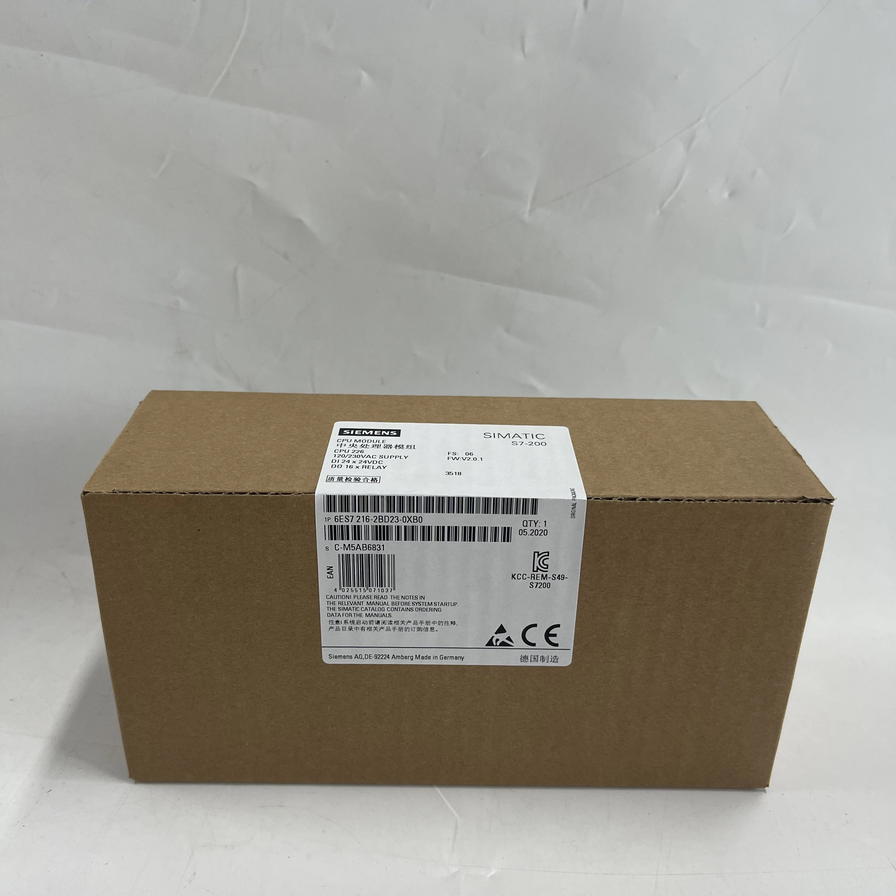 SIEMENS PLC Relay Module S7-200 6ES7 216-2BD23-0XB0 SIEMENS PLC Relay Module S7-200 6ES7 216-2BD23-0XB0