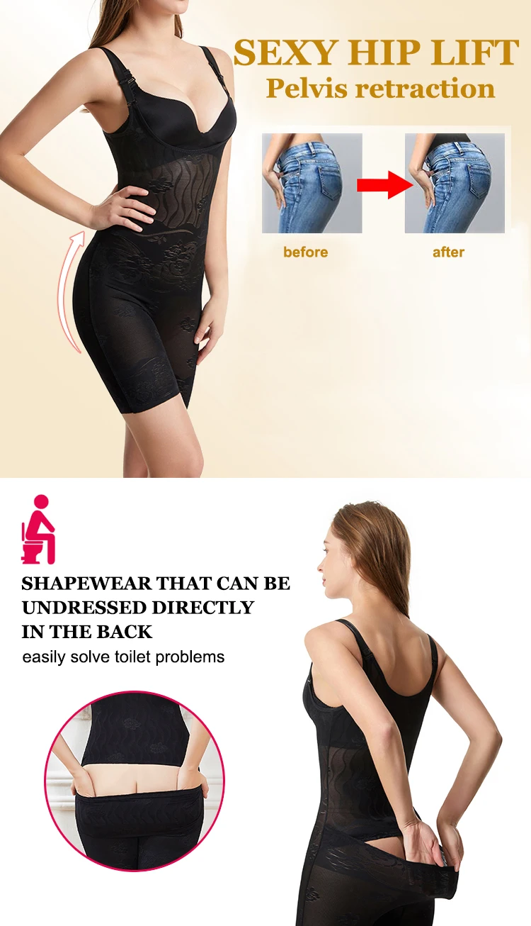 Wholesale Women Tummy Body Bodysuit Booty Seamless Shaper Full Body Waist Trainer Shapewear Bodysuit factory