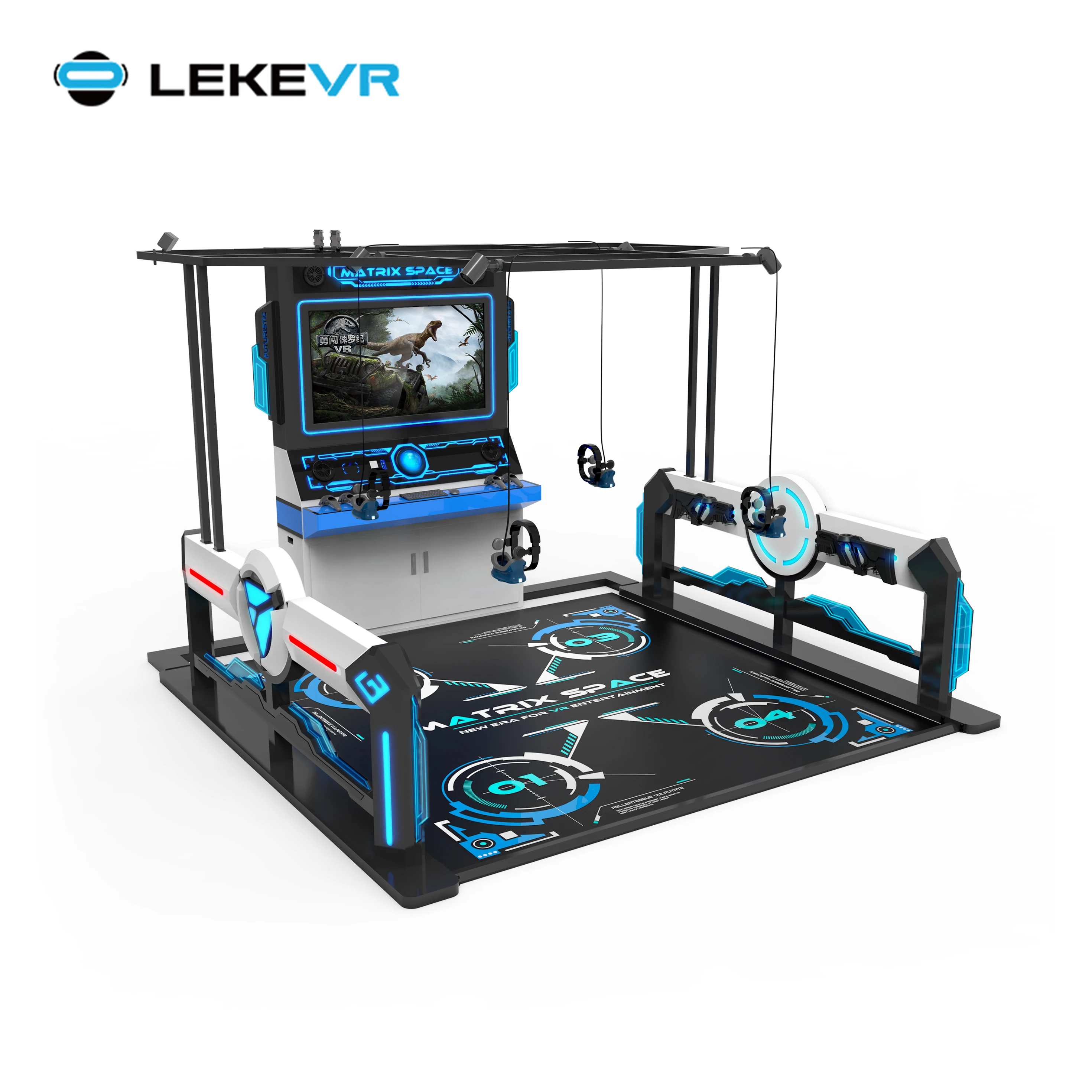 LEKE VR Matrix Space Team Building Games Virtual Reality Multiplayer Escape Room VR Shooting Arena Simulator