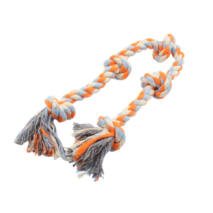 Pet Product Natural Cotton Funnty Interactive Chew Tug Tough Cotton Dog