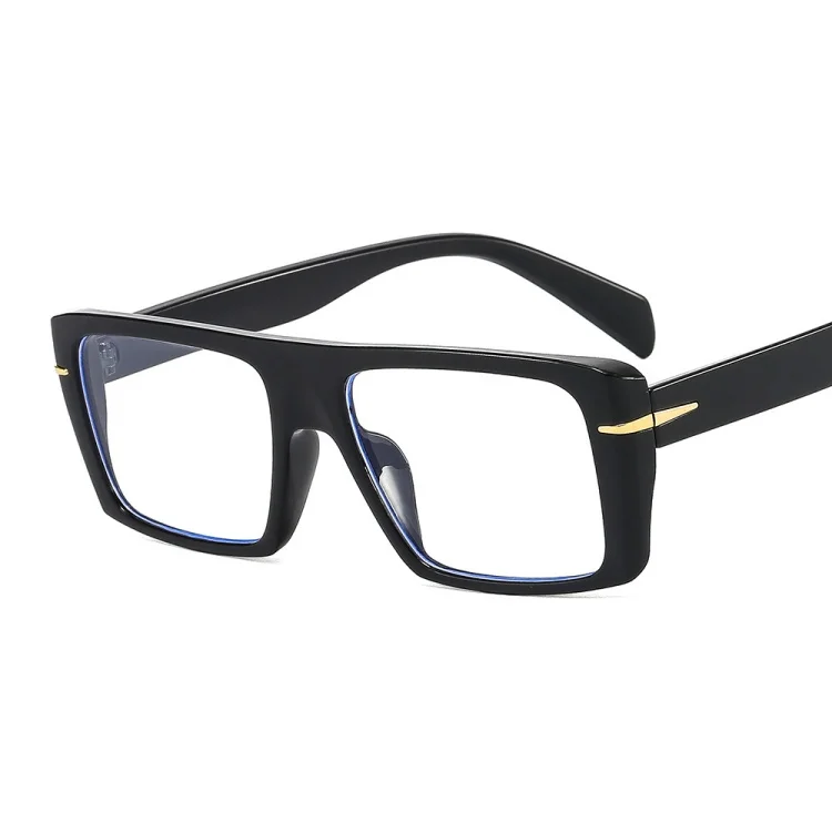 2026 Trend Luxury Decorative High-End Transparent Optical Frame Thick Rectangular Glasses Unisex For Office Use_voghion.com