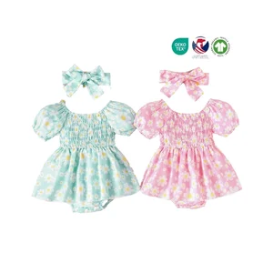 Wholesale Baby Clothes 0-3 Months Baby Custom Clothes Toddler Rompers One Pieces Playsuits Jumpsuit Bodysuits 2PCS Baby Rompers