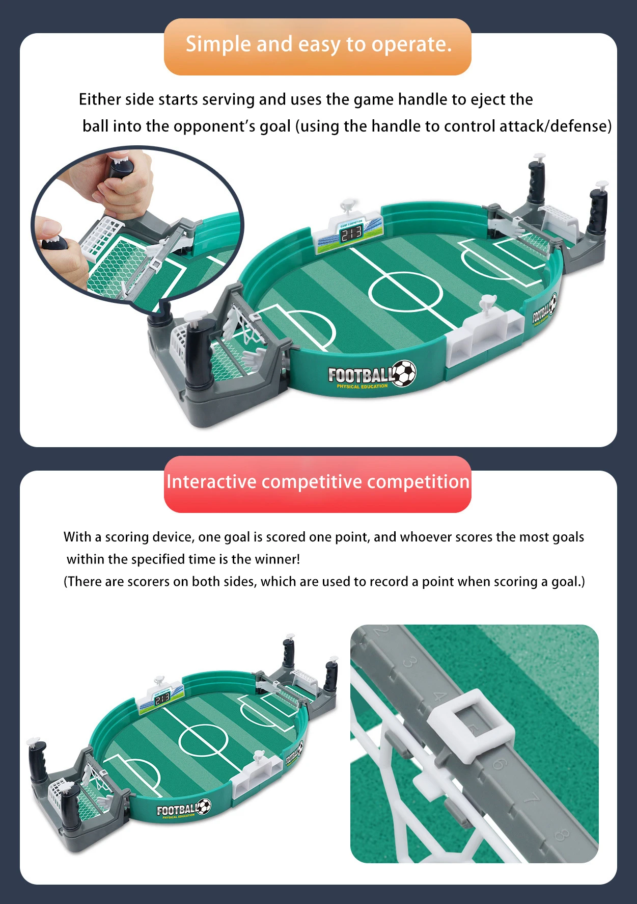 2023 New 6.8 New Table Games Table Sports Toys Plastic Mini Football