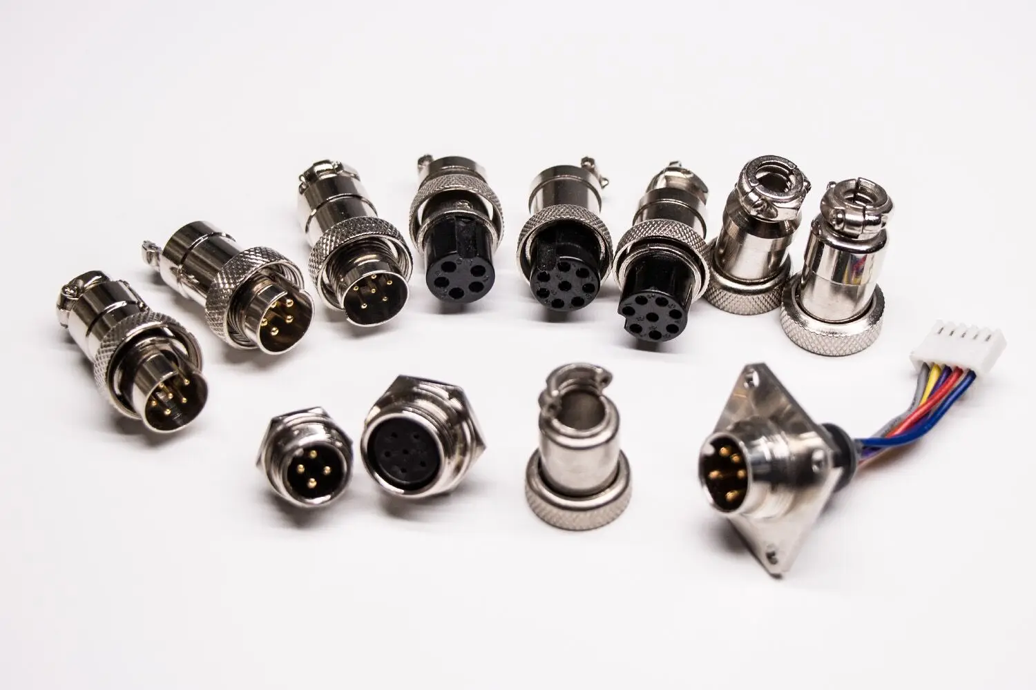 Aviation Connector 3-Pin Metal Male Thread Panel Connector Plugs, 16mm ...