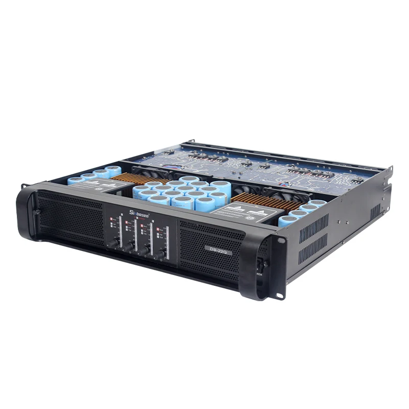 DS22Q PA System Outdoor Concert Sound System Amp 2500W 4650W High Quality Transistors 4 Channel Power Amplifier