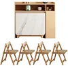 1 mesa, 4 sillas (losa de roca) + mueble bajo