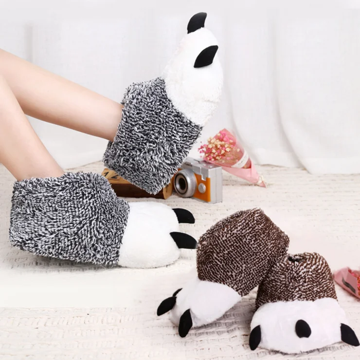 Støjende Virksomhedsbeskrivelse Svag Wholesale Wholesale Plush Monster Claw Slippers Super Soft Bear Paw Cotton  Slippers In Winter Animal Paw Slippers From m.alibaba.com