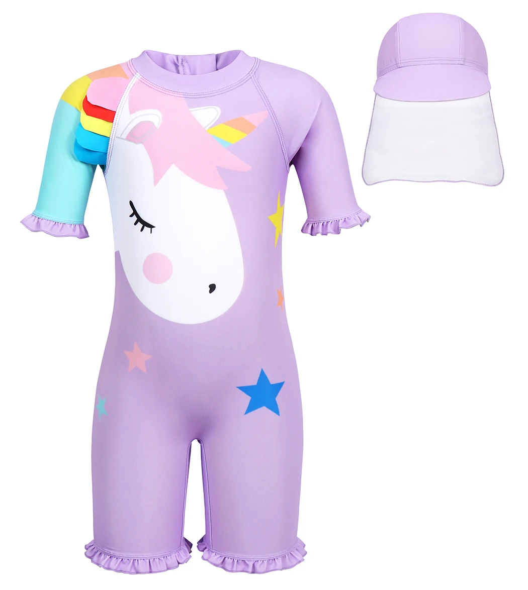 Kids Cartoon Cute Unicorn Swimwear Baby Girls Bikini One Piece Short Sleeve  Zipper Beachwear Swimsuit Bathing Suit - Buy Little Girls Swimwear Child  Swimwear Young Girls In Swimsuit Child Swimwear ...