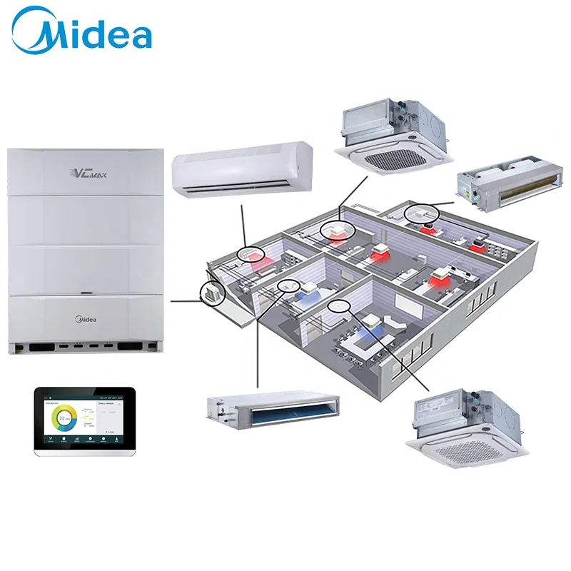 Midea V8 Series VC MAX Ac Vrf air Conditioner System Climatiseur 12000 Btu for Apartment Complex