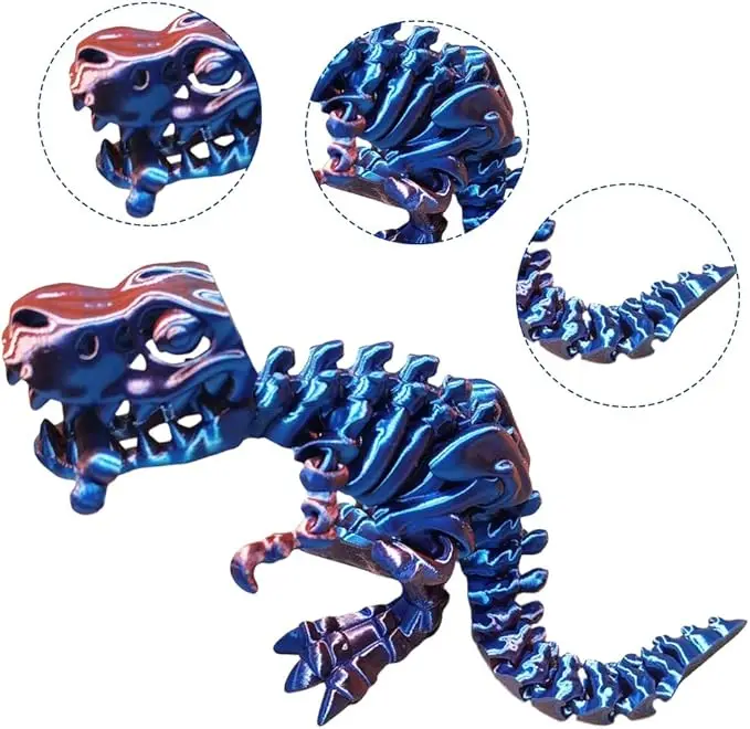 Игрушка-скелет с динозавром