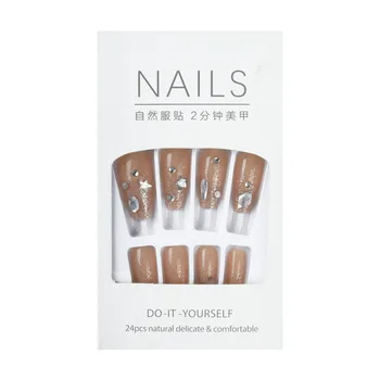 New Style OEM Custom Press On Nails Wholesale Fake Nails Artificial Fingernails Acrylic Coffin False Nails