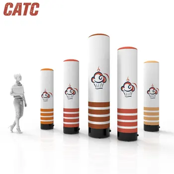 CATC Lightweight Inflatable Airtight LED Night Pillar Tube Install Outdoor Party Decoration Exhibition Equipment Night