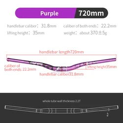 Fietstatchebar aluminium legering kleurrijke regenboog MTB stuurbekijn am xc dh racen stijgstatchar 31,8 mm*780mm,B1,780MM