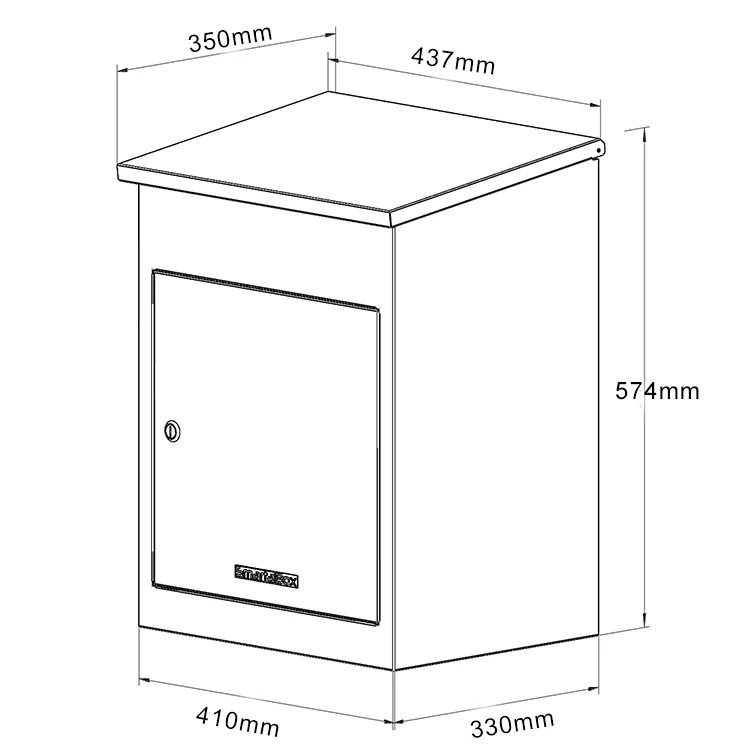 Customized Apartment Mailbox Freestanding Rustic Safe Lockable Post Boxes Mailing Box for Home Parcel Delivery Box Wall Mounted