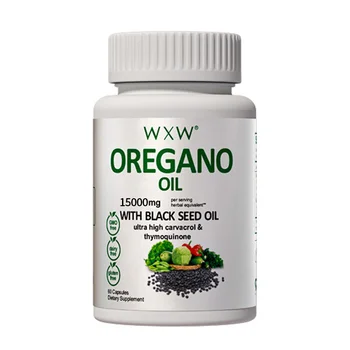 Hot Selling Oregano Oil Black Seed Oil Capsules Boost Immunity Maintain Healthy Joints Support Hair Health Oregano Oil Capsules