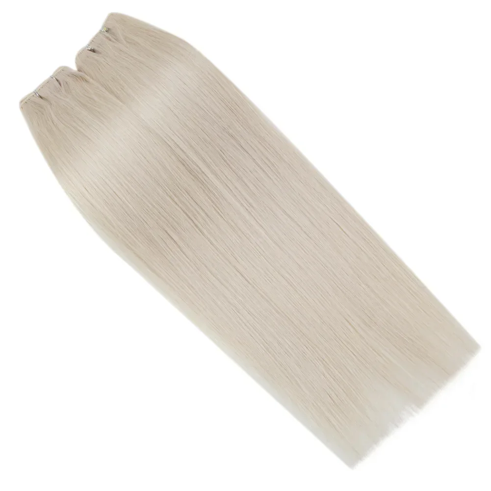 Extension de cheveux vierges à coudre LaaVoo pour femmes 100 % vrais cheveux humains_voghion.com