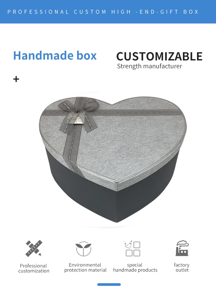 Factory Price Customizable Logo Heart Shape Flower Packaging Gift ...