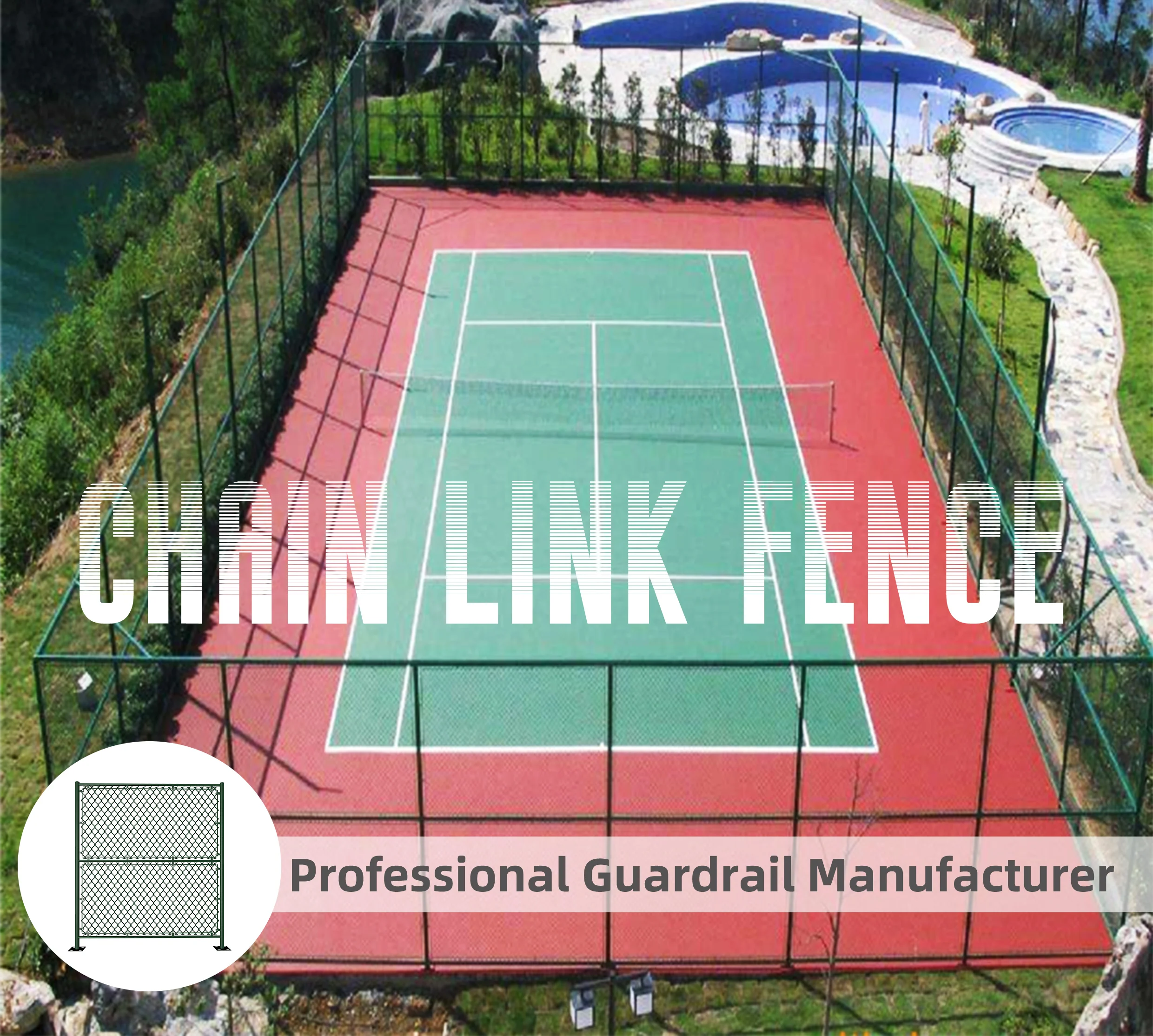 High Quality Galvanized Fencing Panels Metal Frame Powder Coating Chain ...