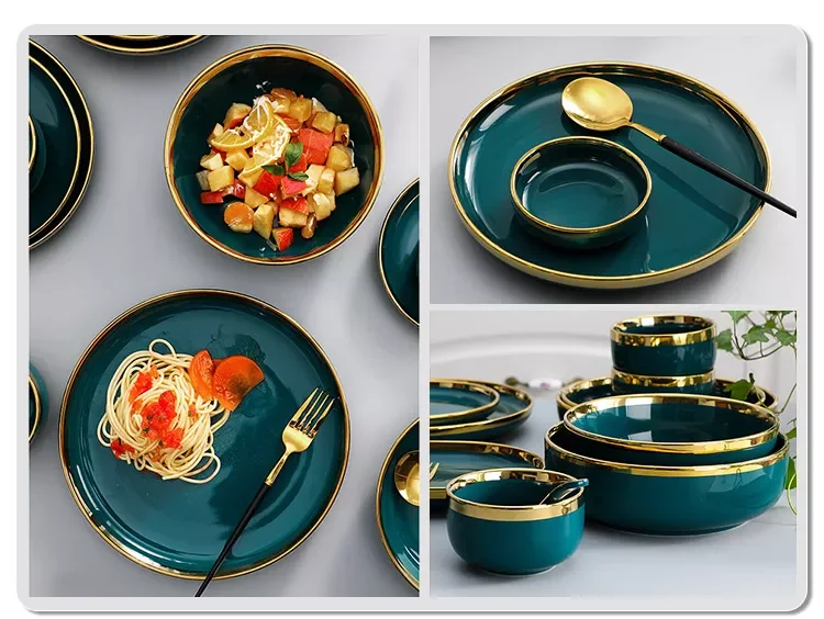 Dinner Set Luxury Dinnerware Porcelain Tableware Elegant Dinnerware