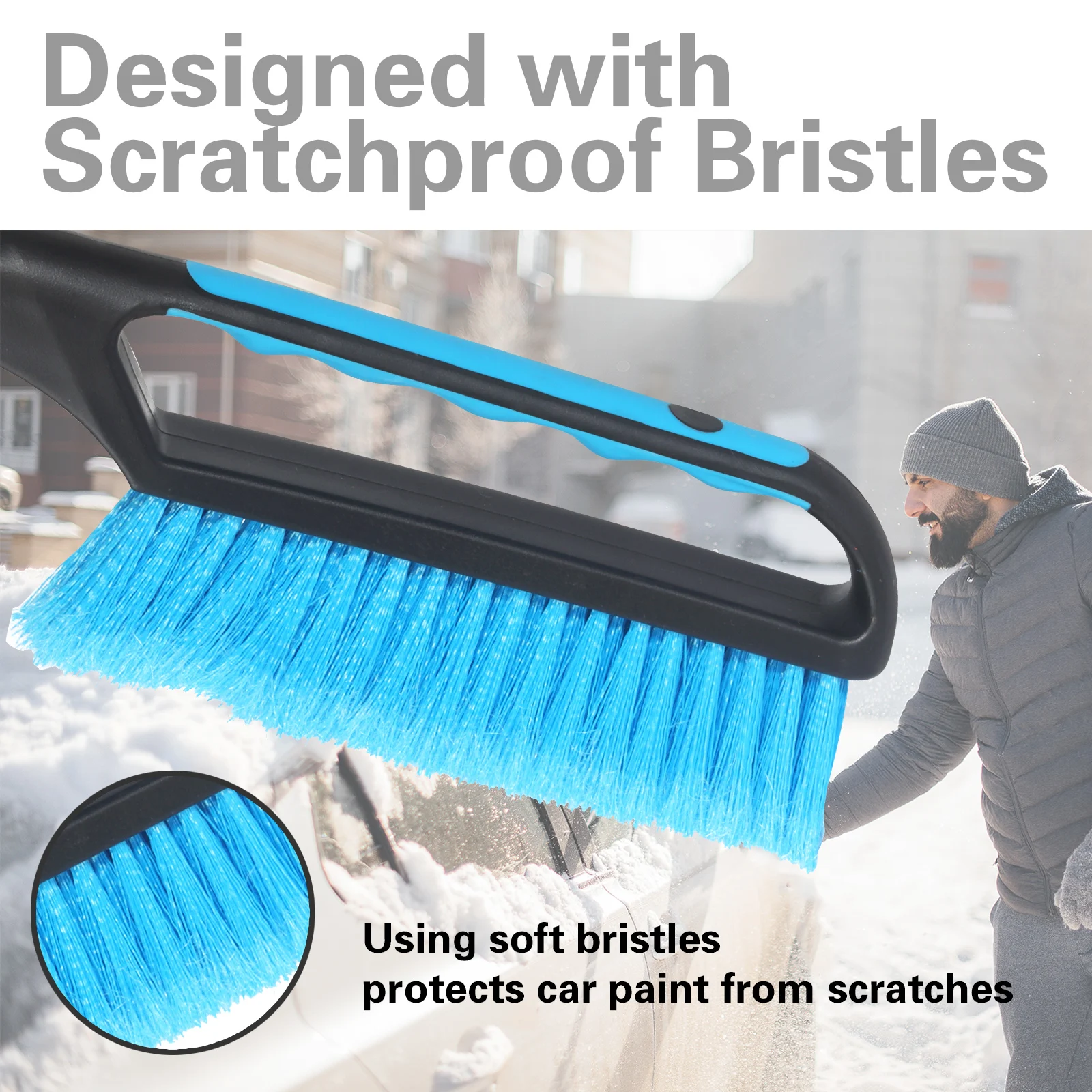 2 in 1 New Design 26inch Snow Brush and Ice Scraper for Car Windshield Window Scraper Deicer for Car SUV and Truck