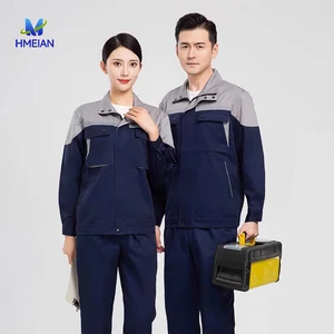 Custom Logo Enterprise Safety Clothing Set for Summer Thin Polyester Dirt-Resistant Work Suit for Workshop Work Uniforms