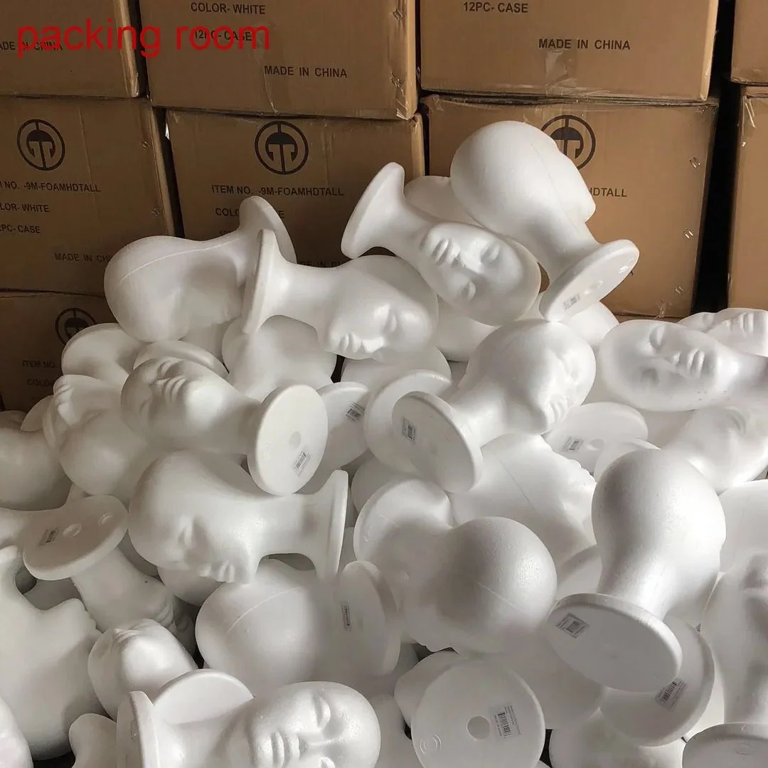 Wholesale Styrofoam Heads Foam Wig Head Tall Female Mannequin Wig Stand