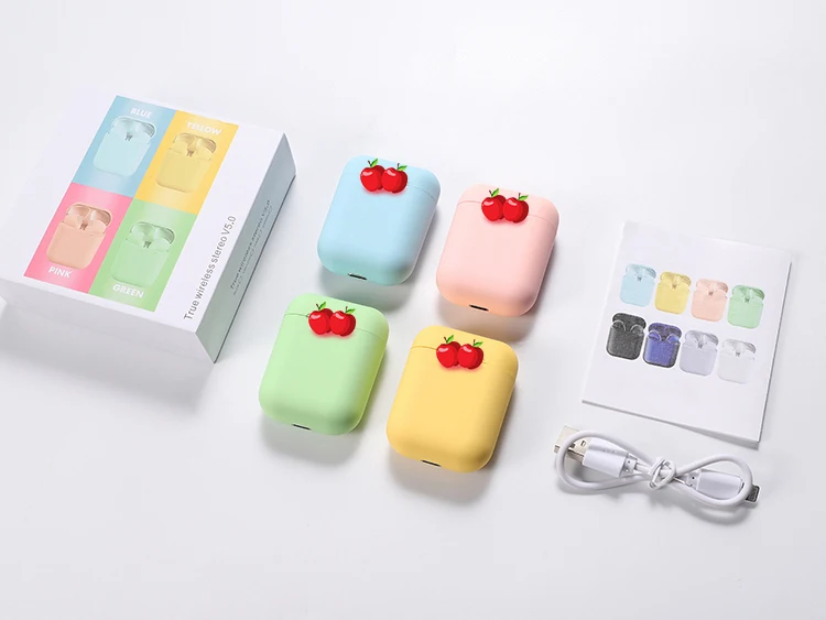 2021 Macarons Black Impods I 12 Inpods12 Waterproof True Wireless Stereo Mini Sport Earbuds I12 Inpods Audifonos Headphone - ANKUX.COM