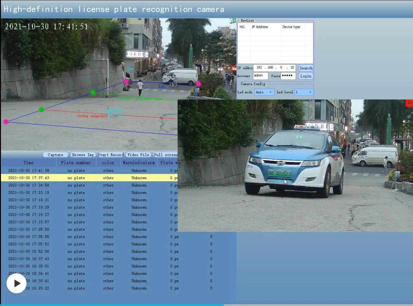 SDK HD Camera Automatic License Plate Recognition Vehicle Management ANPR / LPR / ALPR System Camera
