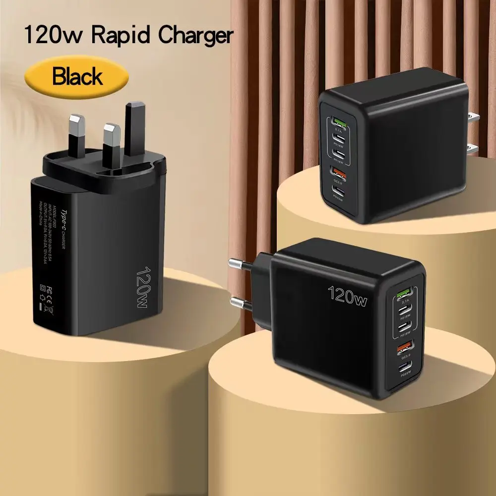 120w Usb Type C Gan Wall Charger Travel Power Adapter Fast Portable ...