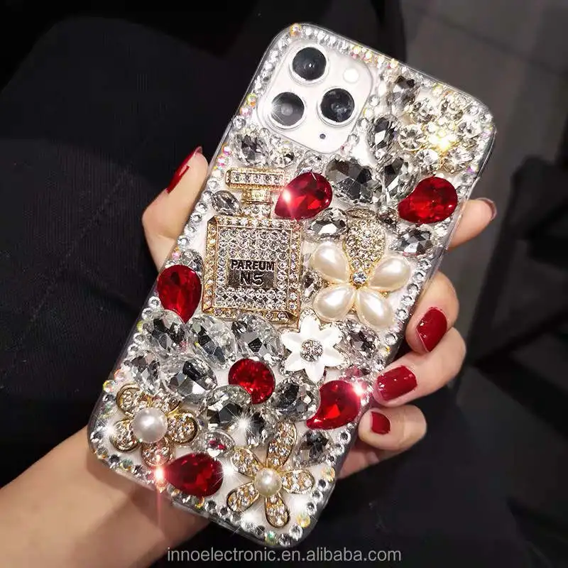 Luxury 3d Rhinestone Phone Case Women Girls Fashion Bling Diamond Cover ...