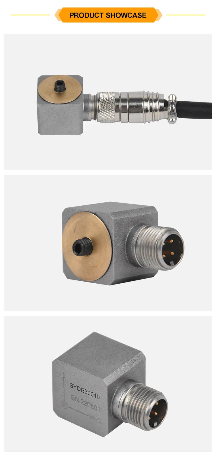 JSDE30010 The Triaxial Iepe Acceleration Sensor Is Isolated And The Anti-Interference Vibration Sensor Is Installed factory