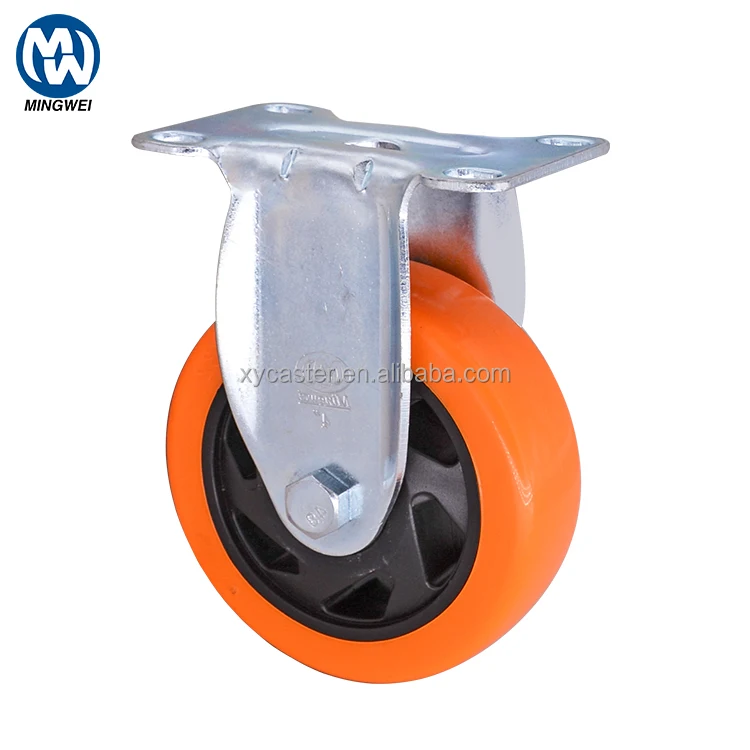 Medium Duty Double Ball Bearing 4 Inch Fixed Caster Wheels for furniture