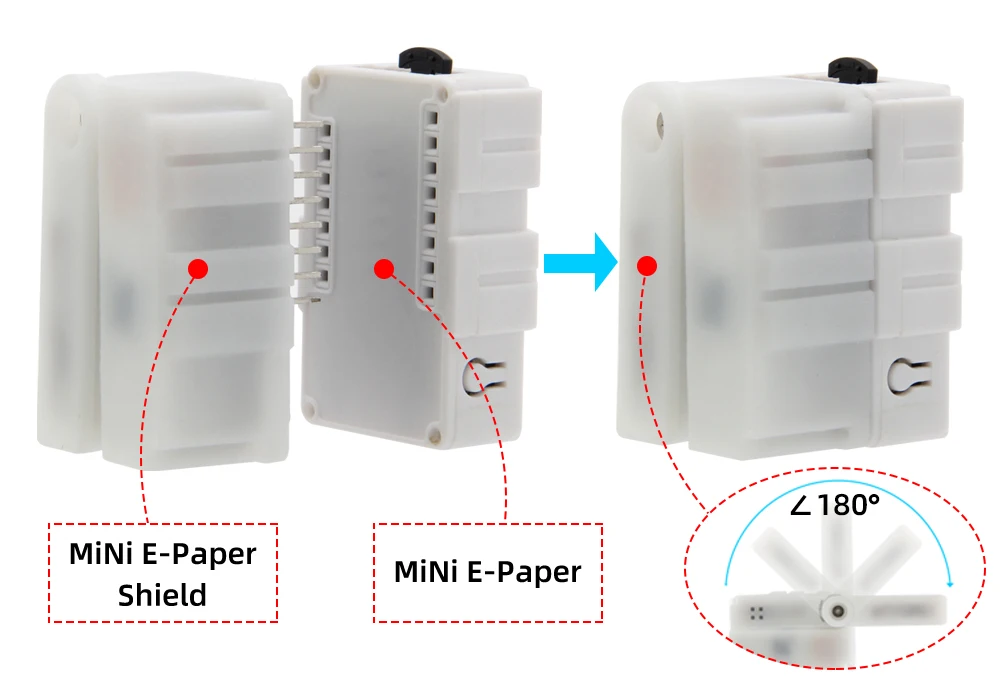 LILYGO Mini 1.02 Inch ESP32-S3 Core E-Paper Display Board ABS Shell ...