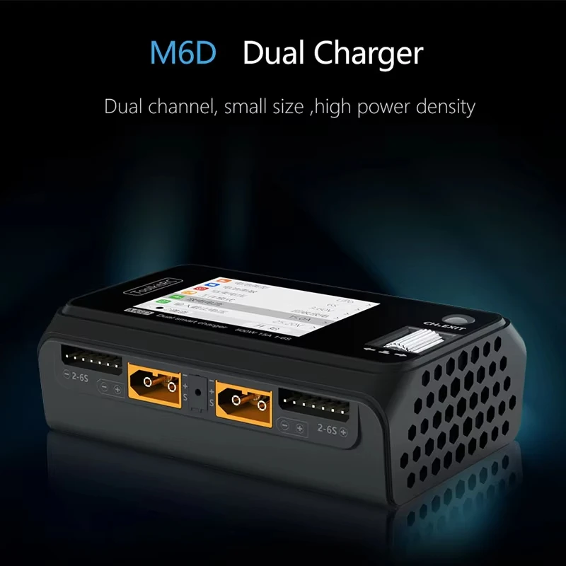 ToolkitRC M6D V3 500W 15A DCデュアルチャネルMINIスマート充電器放
