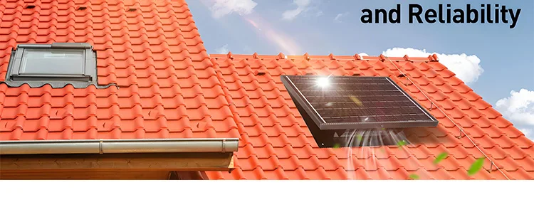Solar Attic Ventilation Fan, 25W, Roof, Plastic - detail 18