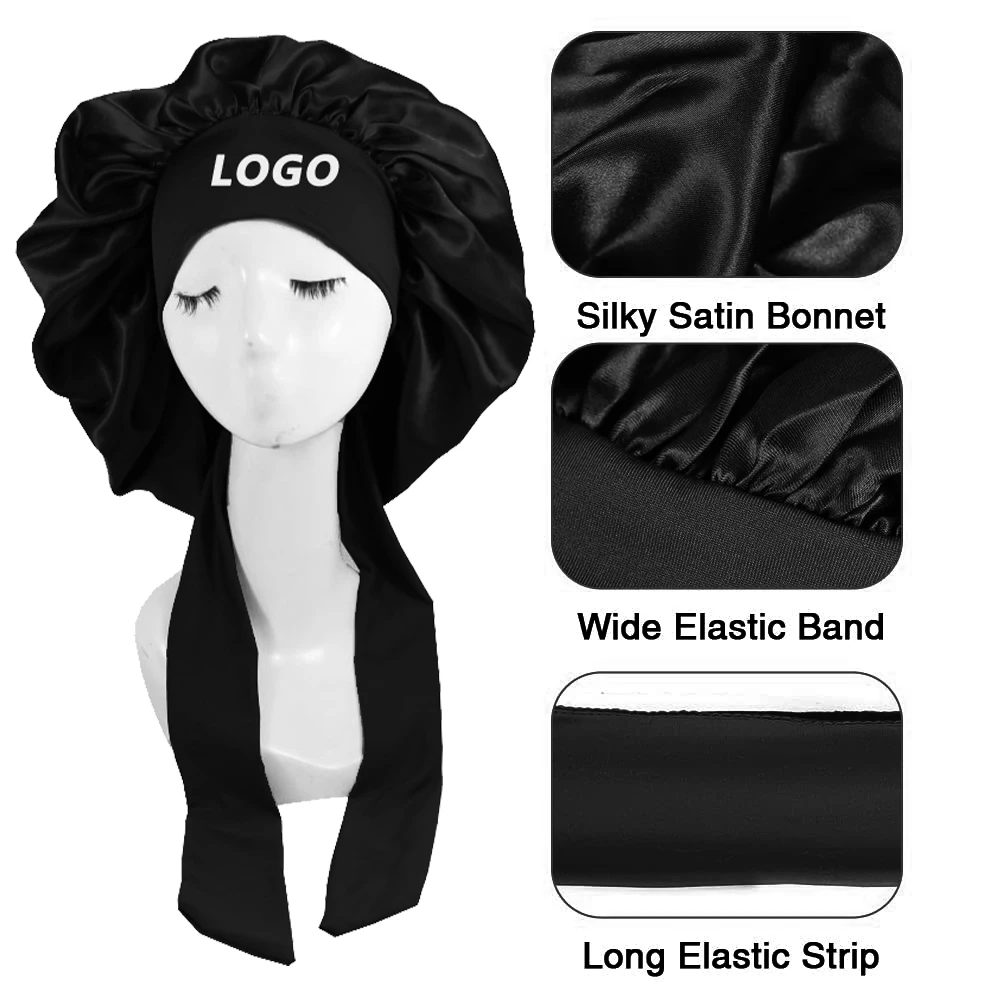 Hot Selling Custom Satin Double Layer Reversible Silk Hair Sleep