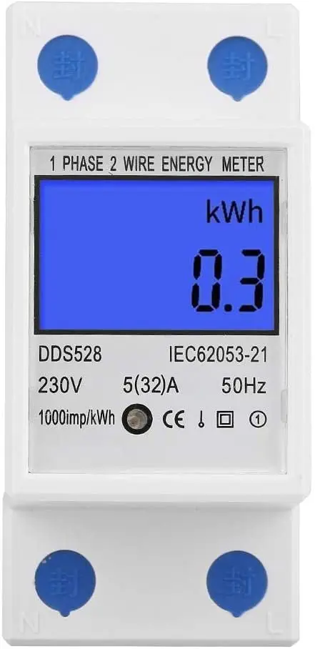 Electric Meters Kwh Meters Single Phase Energy Meter with LCD Backlight Digital Display for Measure Electric