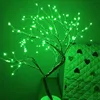 108l tree light with silver branches-green light