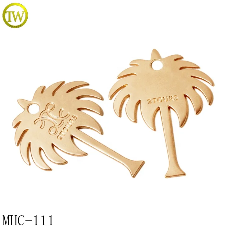 Factory Made Keychain Metal Label Accessory Custom Gold Letters hang Tags Alloy Handbags Metal Chain Plate Logos for Suitcase