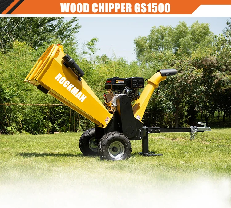 Sawdust 18hp 7hp Pallet Trailer Drum Wood Log Chipper Home Use Petrol