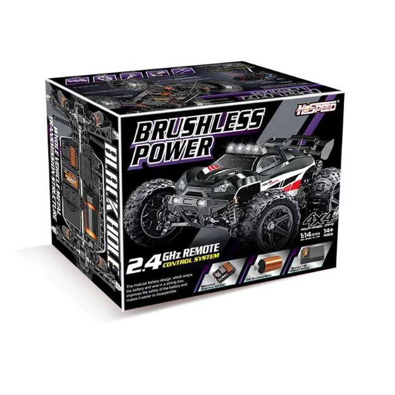 2025 HOSPEED HS14412 Brushless Motor RC Monster Truck - 1/14