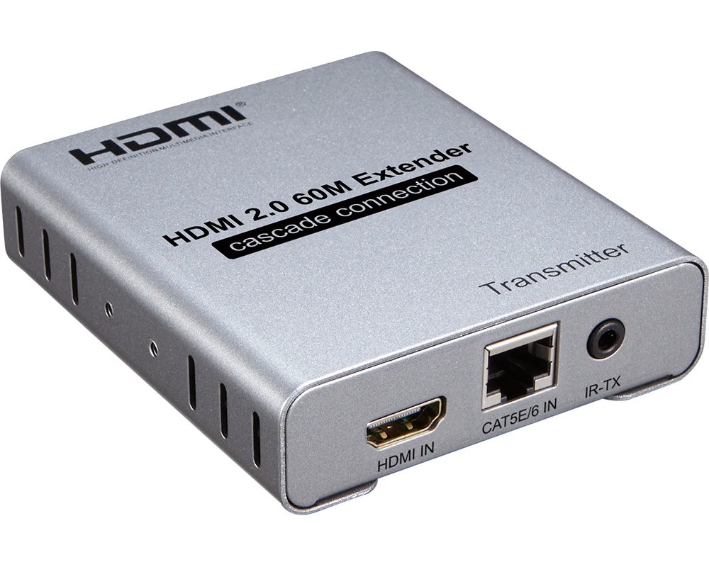 Прямая продажа с фабрики лучшая Hdmi 2,0 удлинитель 60 м 4k 60hz Hdr каскадное соединение точка-многоточечный более Cat6 кабель