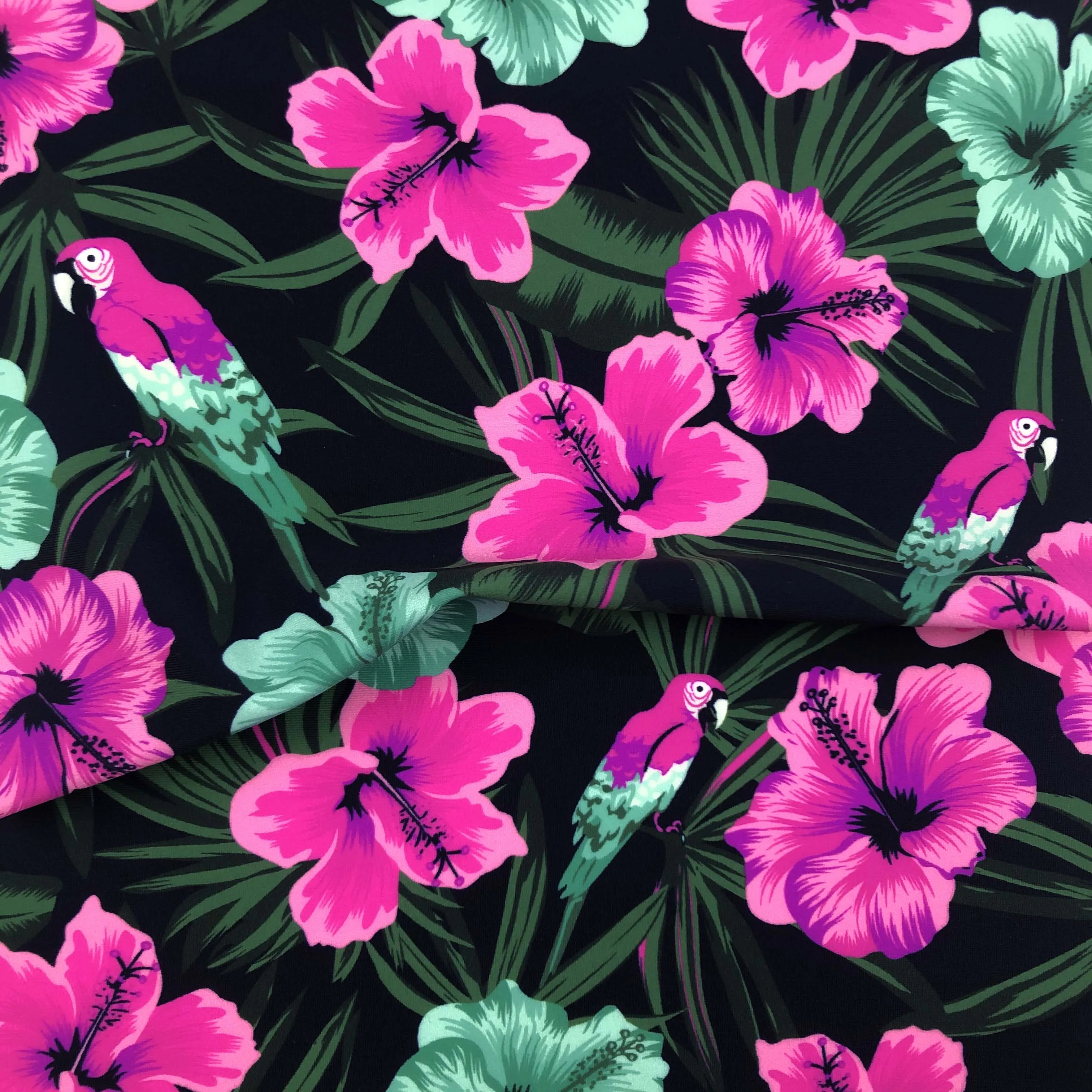 Polyamide Tropical Pattern Custom Digital Print Fabric for Swimwear